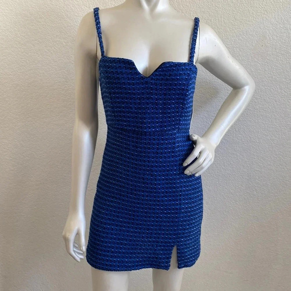 NWT ZARA Texture Tank Dress Blue Size Small - Picture 13 of 13